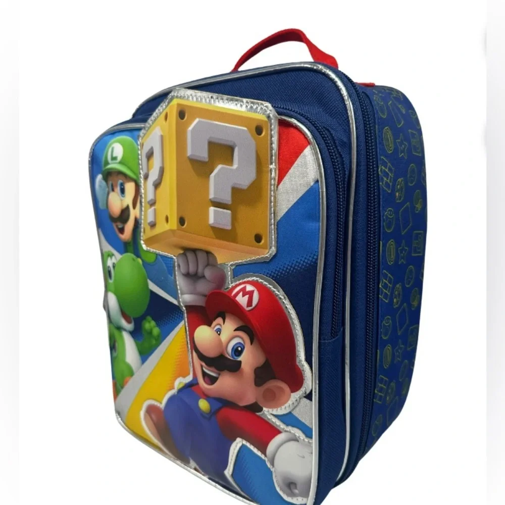 Super Mario and Luigi Nintendo Super Mario Game Time Reusable Lunch Bag